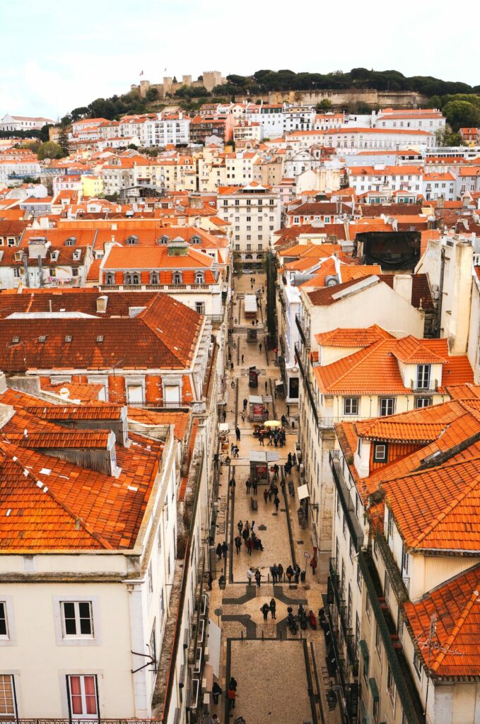 Uitzicht Elevador de Santa Justa Lissabon