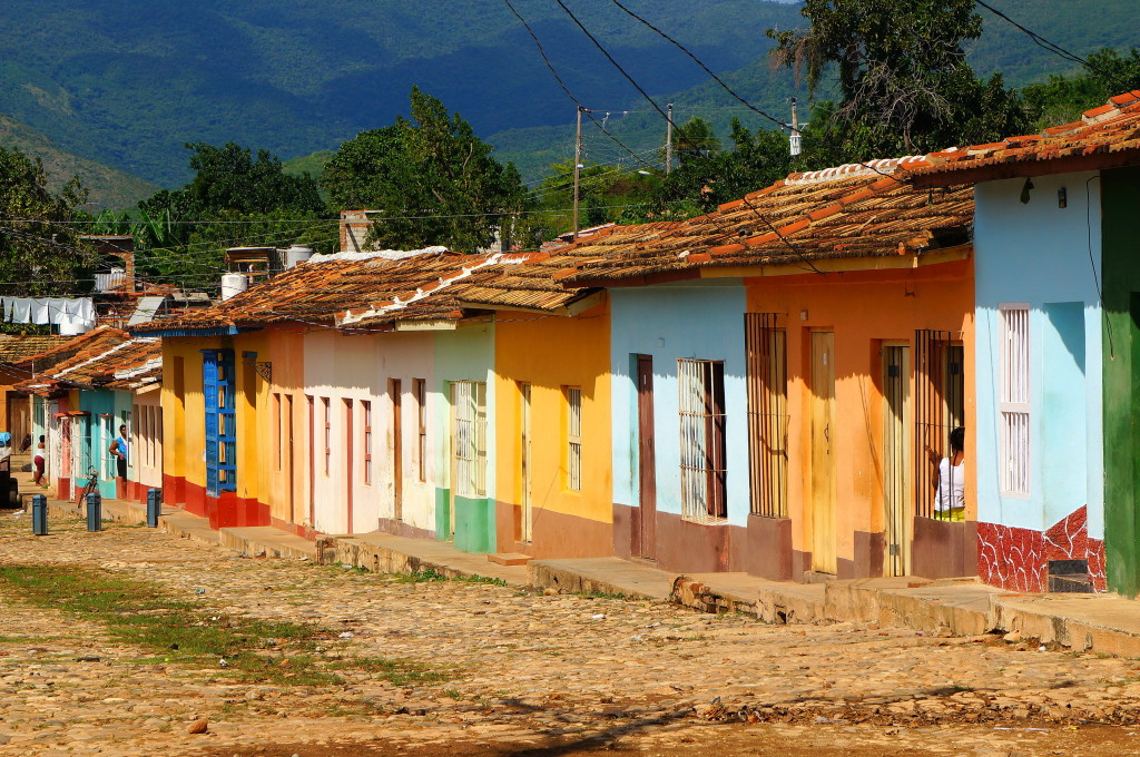 Trinidad gekleurde huisjes